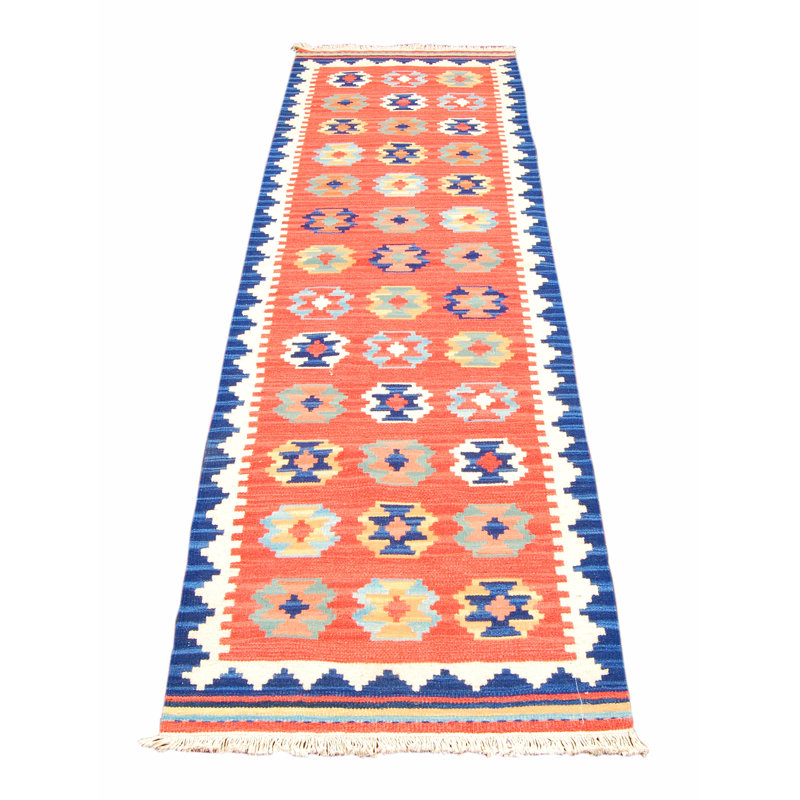 Francom 244 X 69cm Red/Blue Area Rug