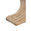 Table d'appoint arquée 16,3 x 12,2 x 22,6 moderne au fini travertin