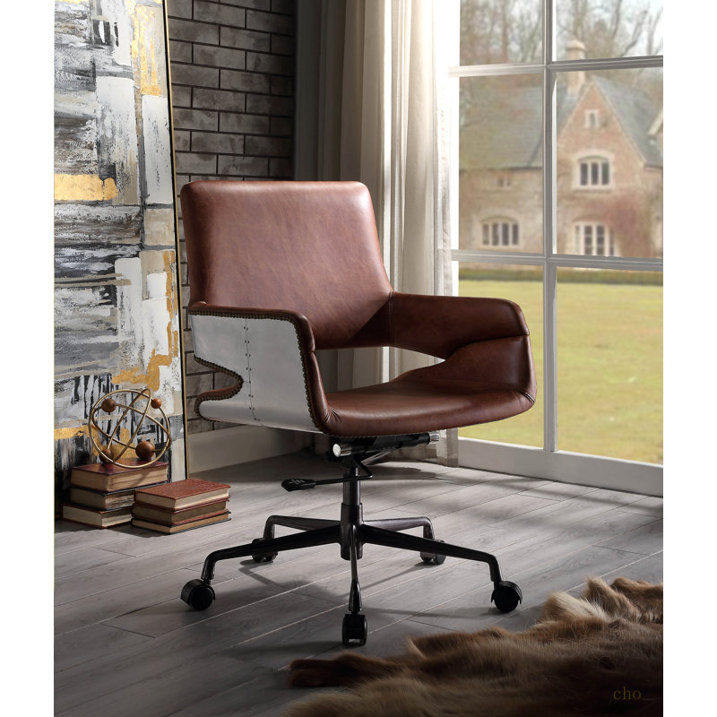 Fauteuil de conférence en cuir véritable