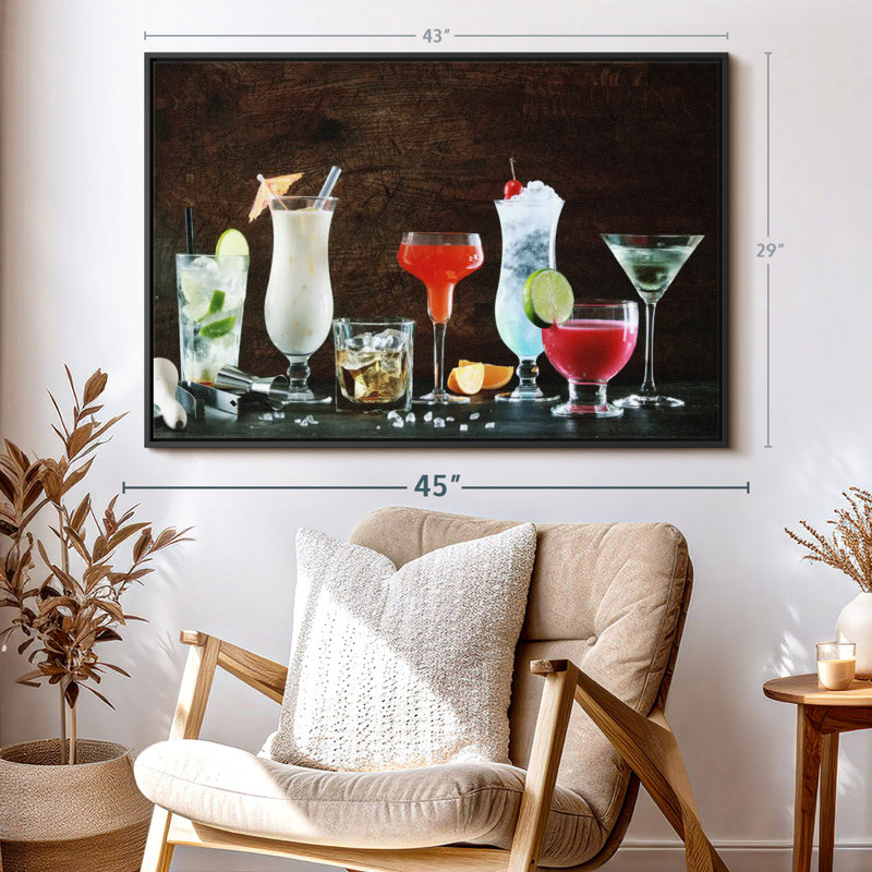 Impression sur toile Cocktail Spread, H 29 po x l 43 po