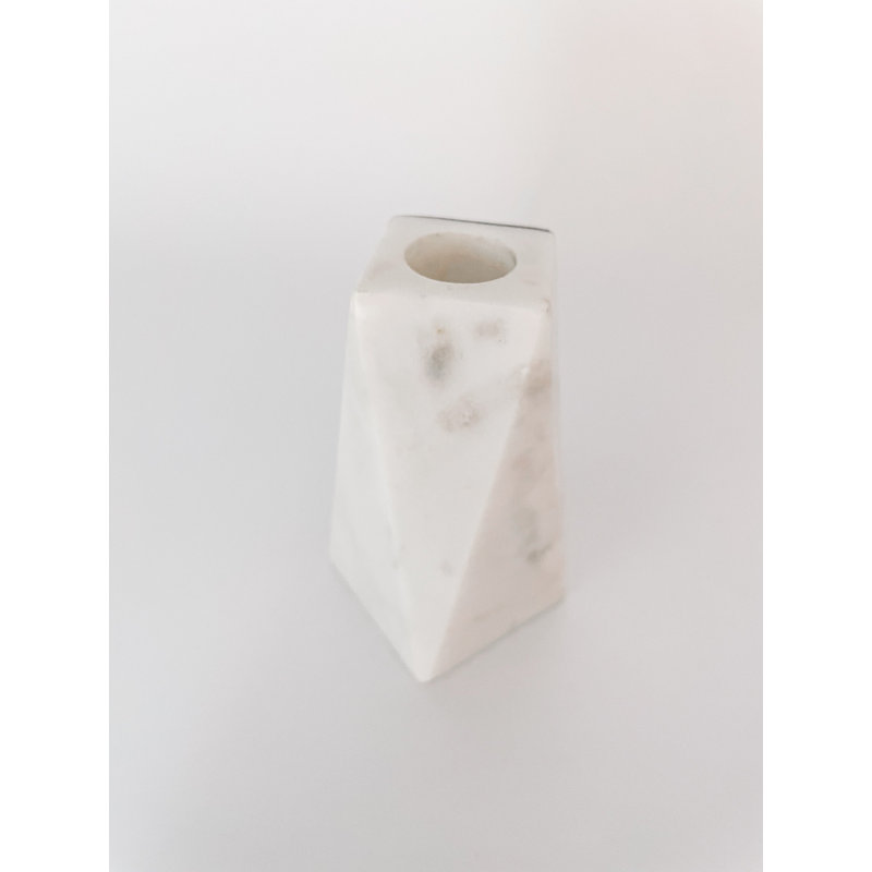 Bougeoir de table en marbre, H 4 po x l 2 po x P 2 po