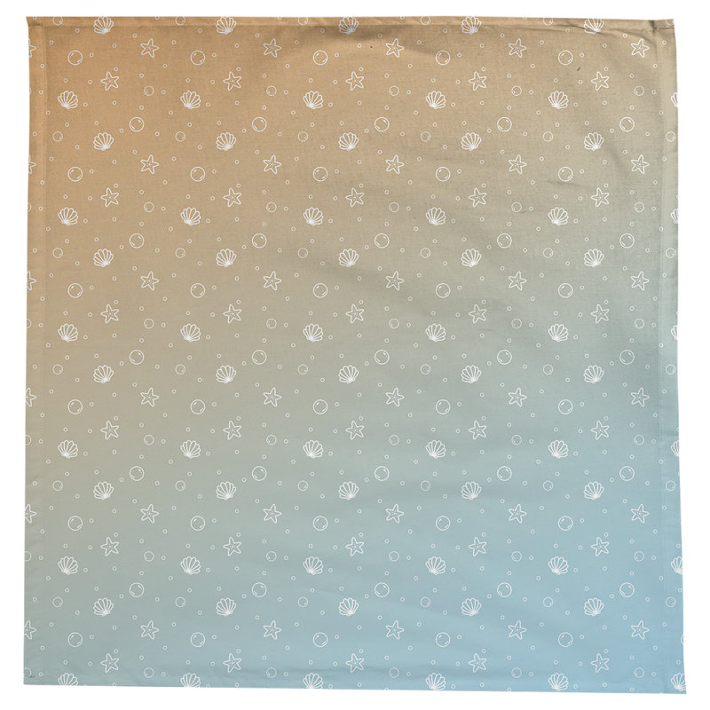 Nappe à motif Leffel, Bleu / Orange