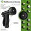 Metal Garden Hose With 10 Function Nozzle-110895071