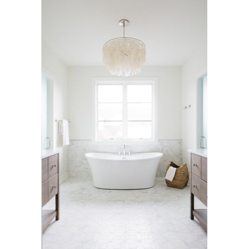 Breanne 66'' L Freestanding Soaking Bathtub, Satin Brass