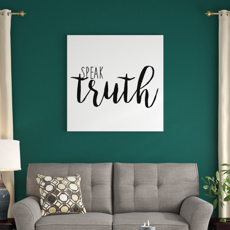 «Quotable II», art textuel sur toile, Encadrement doré, H 31,5 po x l 31,5 po