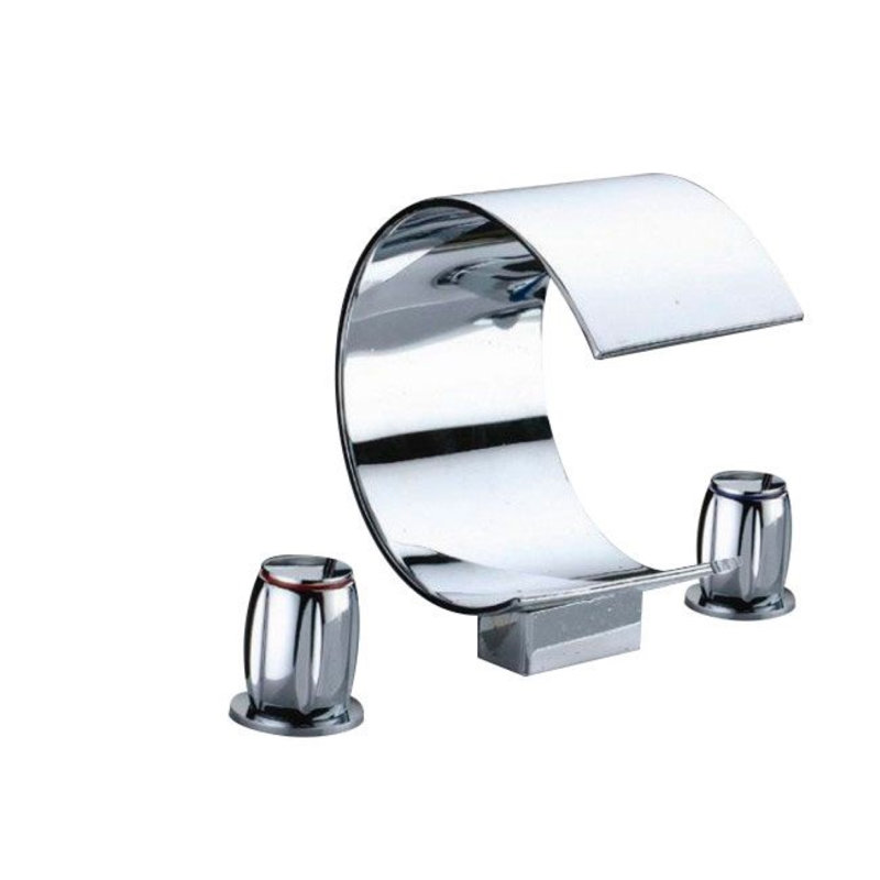 Robinet de salle de bain moderne à poignée simple avec finition chromée élégante