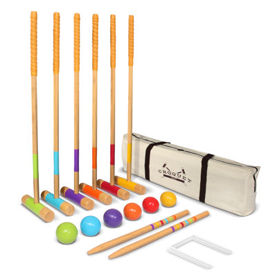 Ensemble de jeu de croquet de qualité supérieure avec étui de transport