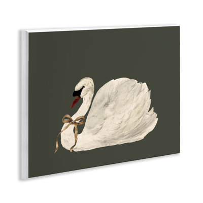 Plaque de Noël «Holiday Swan with Ribbon», par Lettred and Lined