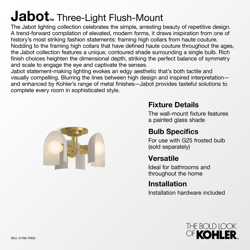 Jabot 3-13/16 In. Flush-Mount, Green