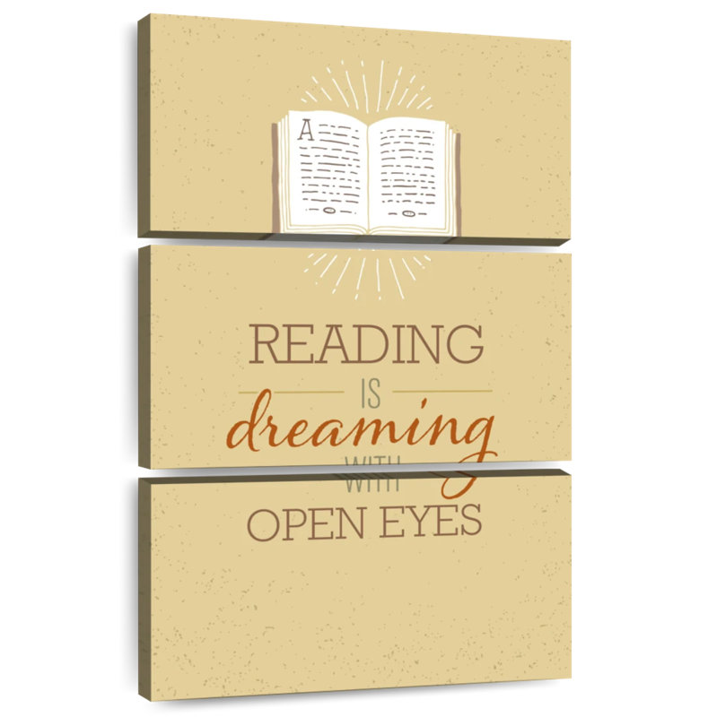 Tergel Reading Dreaming Quote, 32" H x 20" W