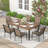 Leyre 6 - Person Metal Patio Dining Set with Rectangular Table-339681545