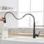Matte Black Kitchen Faucet With Pull-Out Spray - User- Design For Easy Operation Single Handle Sink In 360 Degree Swivel Pull Out-1321847105