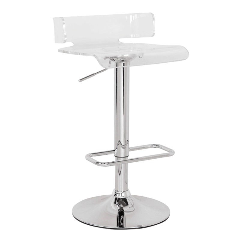 Tabouret pivotant chromé, Argent argent
