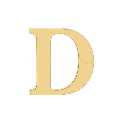 Deltana RL4D-CR003 4" Residential Letter D; Lifetime Brass Finish