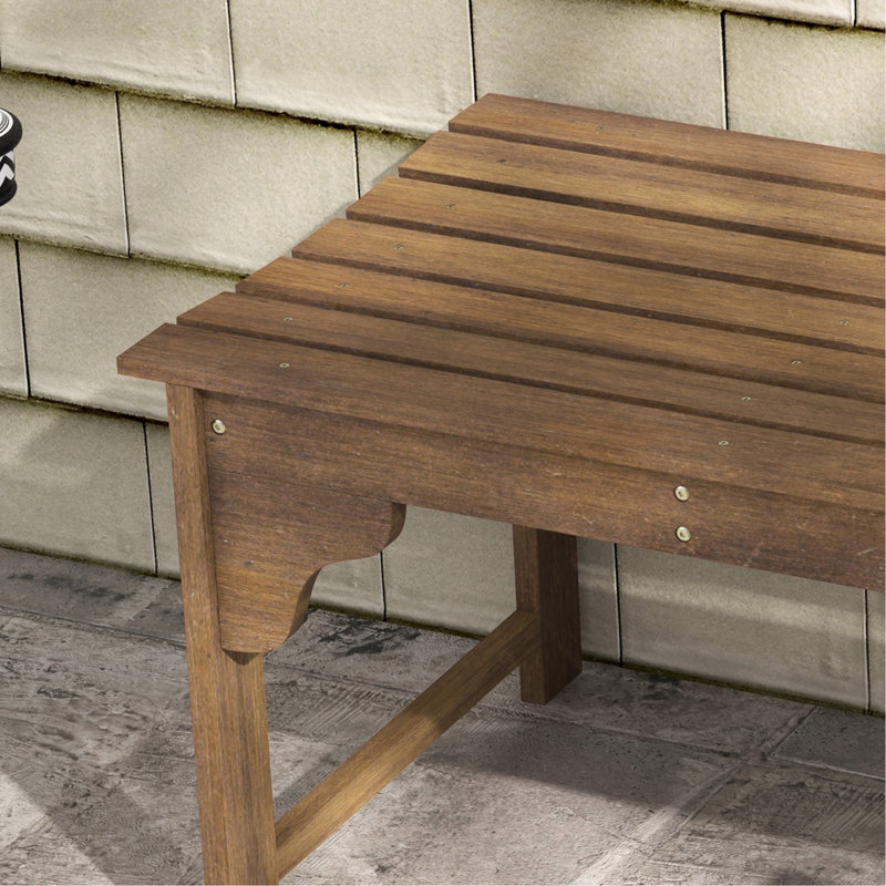 Banc de patio avant en bois rustique avec siège à lattes, pour jardin extérieur, terrasse robuste, capacité de 792 lb