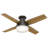Dempsey Low Profile 44" 4 - Blade Indoor Flush Mount Small Room Ceiling Fan with Lights and Remote-56213844