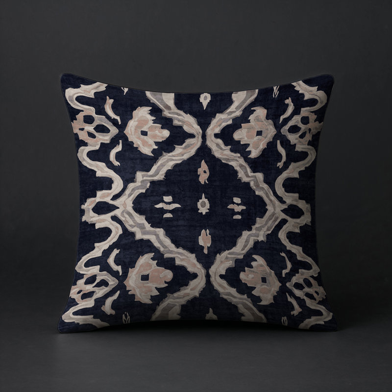 Coussin décoratif intérieur et extérieur Modern, Gris géométrique 17, Carré 16 po