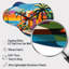 Donta Pop Art Palm Beach en couleur I - horloge murale asymétrique Glam-863415402
