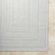 Rectangle Annai Machine Woven Polypropylene Plastic Area Rug in Gray