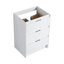 Meuble-lavabo autoportant 24 po avec lavabo en résine et 3 portes à fermeture douce, armoire en contreplaqué blanc brillant