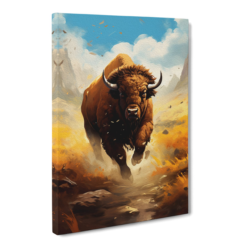 Buffalo Digital No.2 - Wrapped Canvas, 76cm H x 50cm W x 3cm D
