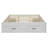 6-Drawer Queen Size Platform Bed, No Headboard Storage Frame in Antique White-567034815-567034810
