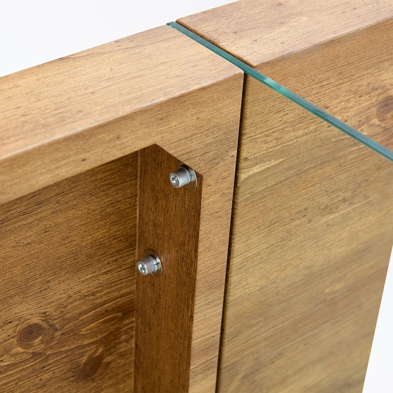 Table basse avec pieds en verre trempé
