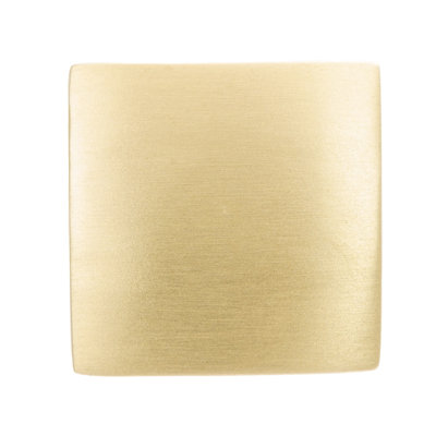 Square medium brass knob, in Satin Brass