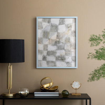 Rustic Textile I Framed Print - Solid Wood