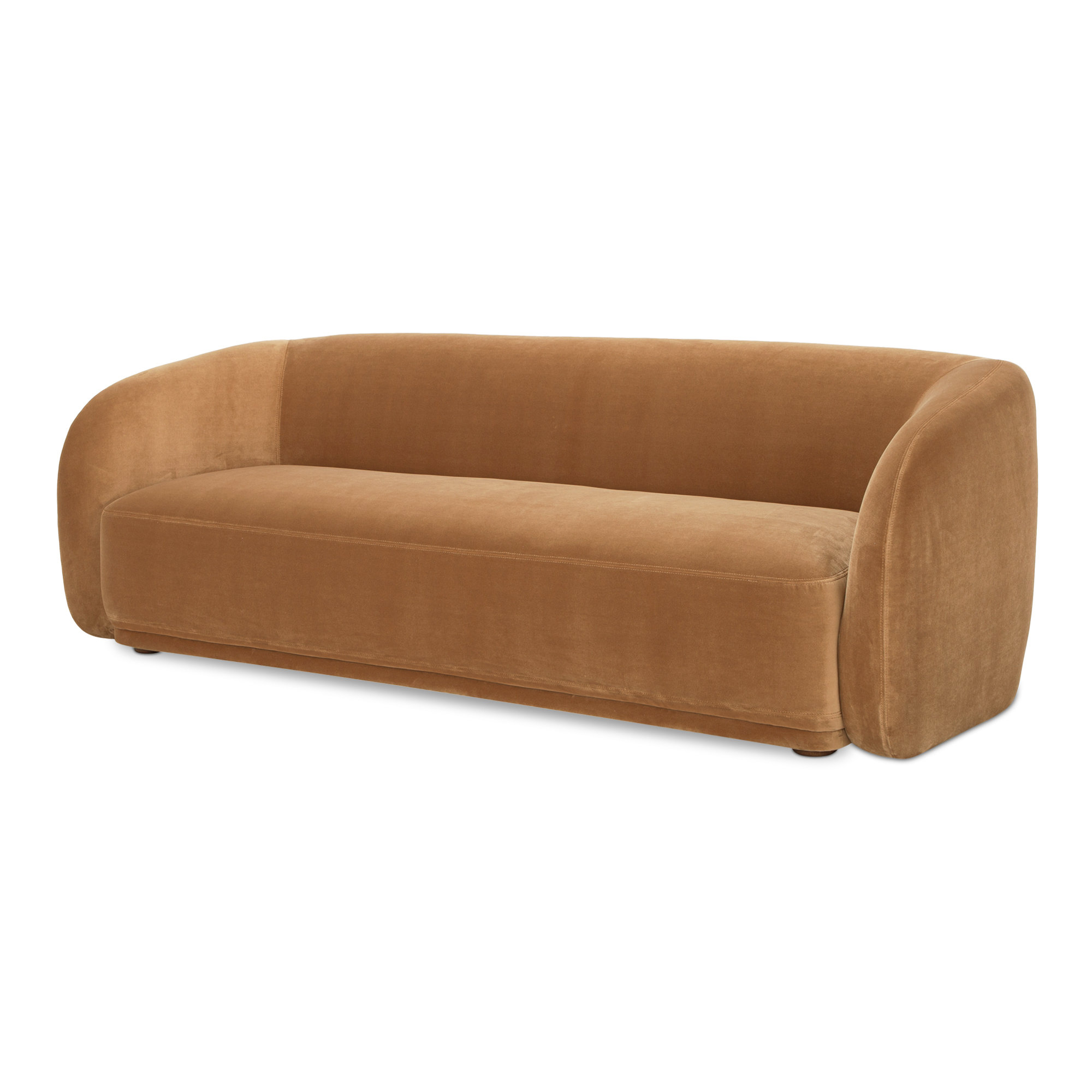 Penelope 86" Sofa, Camel Faux Mohair
