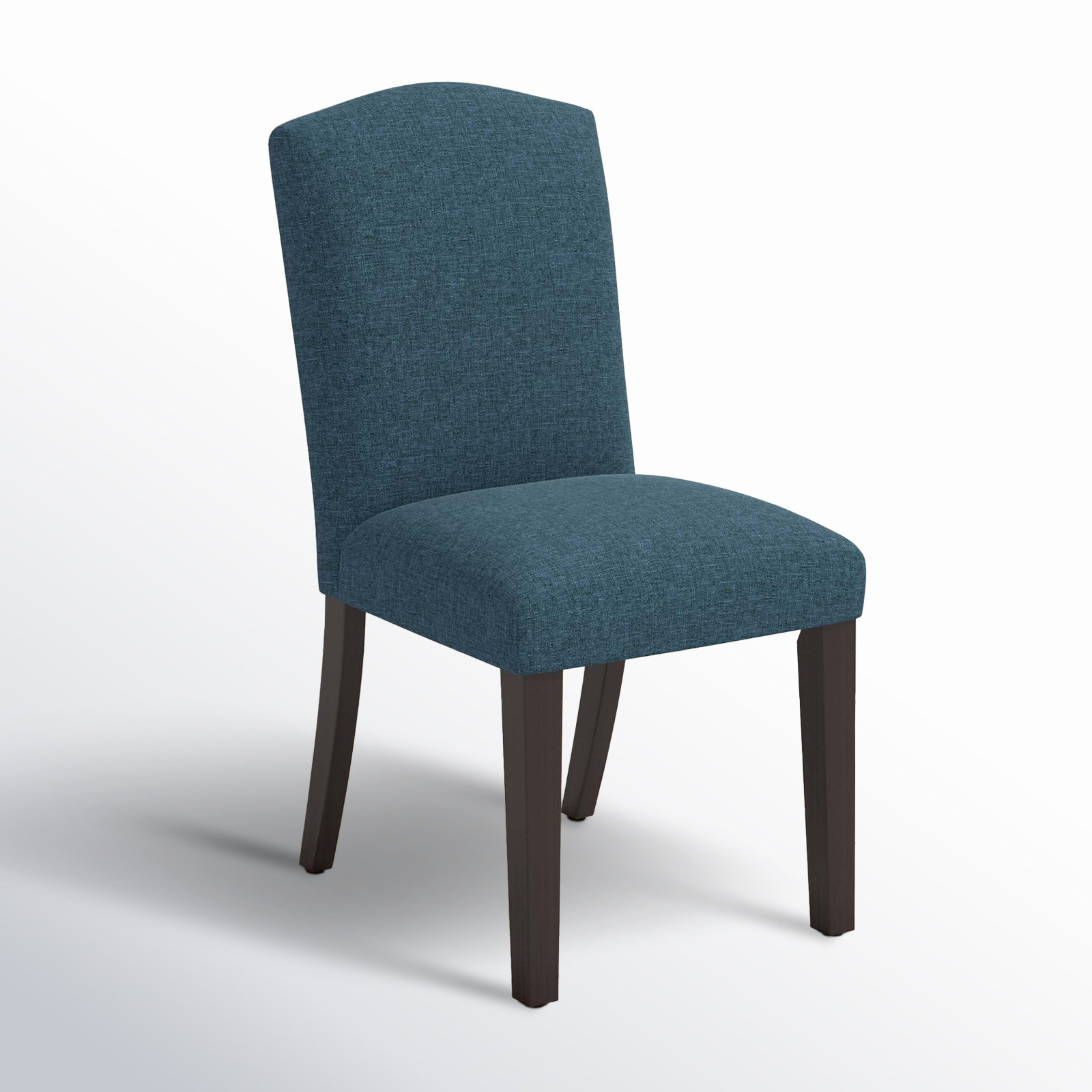 Estrela Dining Chair, Zuma Navy Textured Linen, Espresso