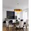 Lustre à gradateur à 9 lumières avec accents en cristal Modern