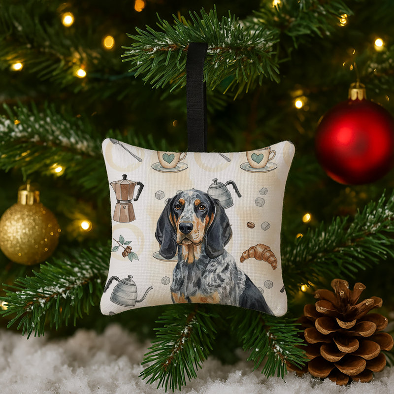 Ornement carré en tissu Bluetick Coonhound, Bluetick Coonhound
