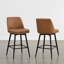 Tabouret tournant Mid-Century, hauteur de bar, base noire -434915381-429225669