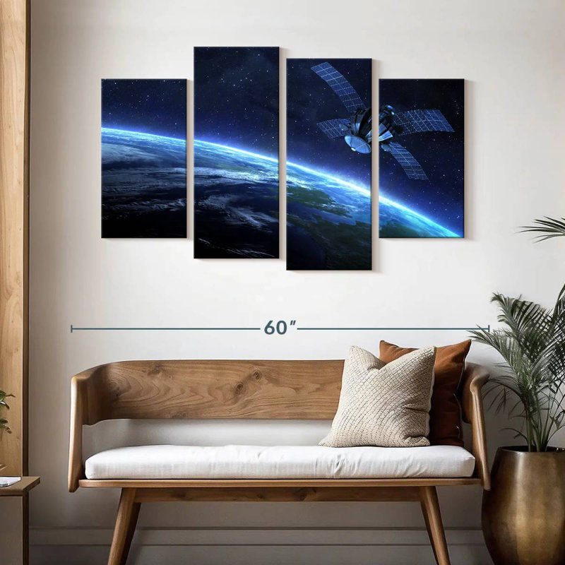 Oberle Earth Satellite, 32"H x 52"W