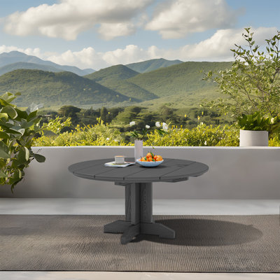 Kahn Round 36" HDPE Conversation Table Outdoor Dining Table