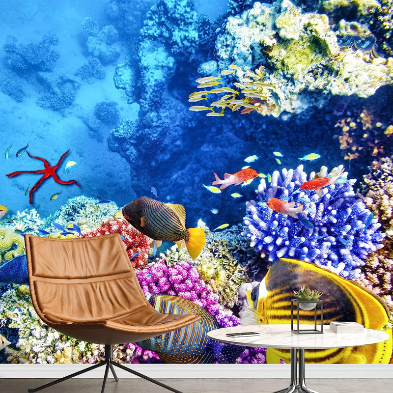 Nautical Ocean Peel & Stick Border, 100" L x 144" W