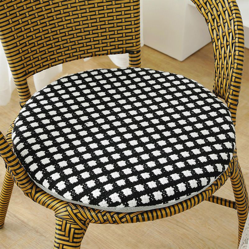 Coussins de siège pour utilisation à domicile Coussins de plancher en velours côtelé pour salon Tatami 14 pouces, Black