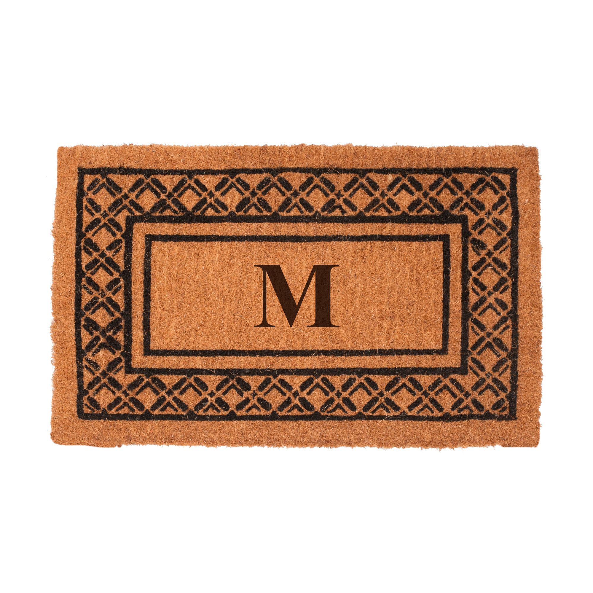 Belamy Monogrammed Welcome Outdoor Doo Mat, 1'6" x 2'6", M