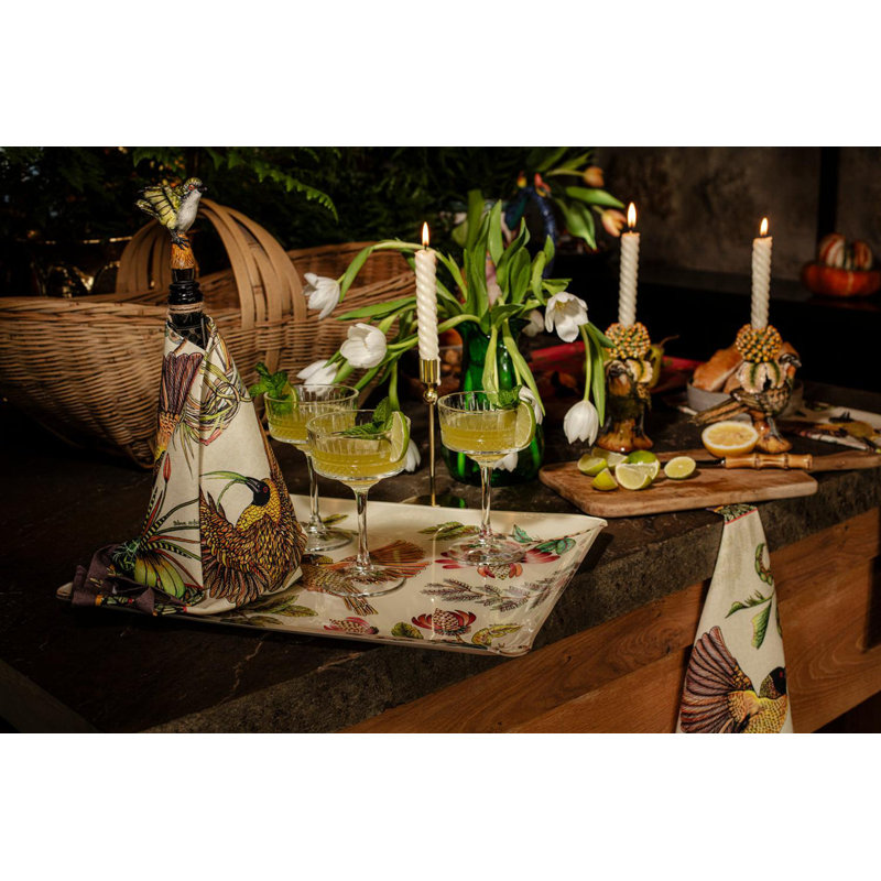 Weaver Garden Acrylic Tray, 18" W x 14" D x 1.5" H, Stone
