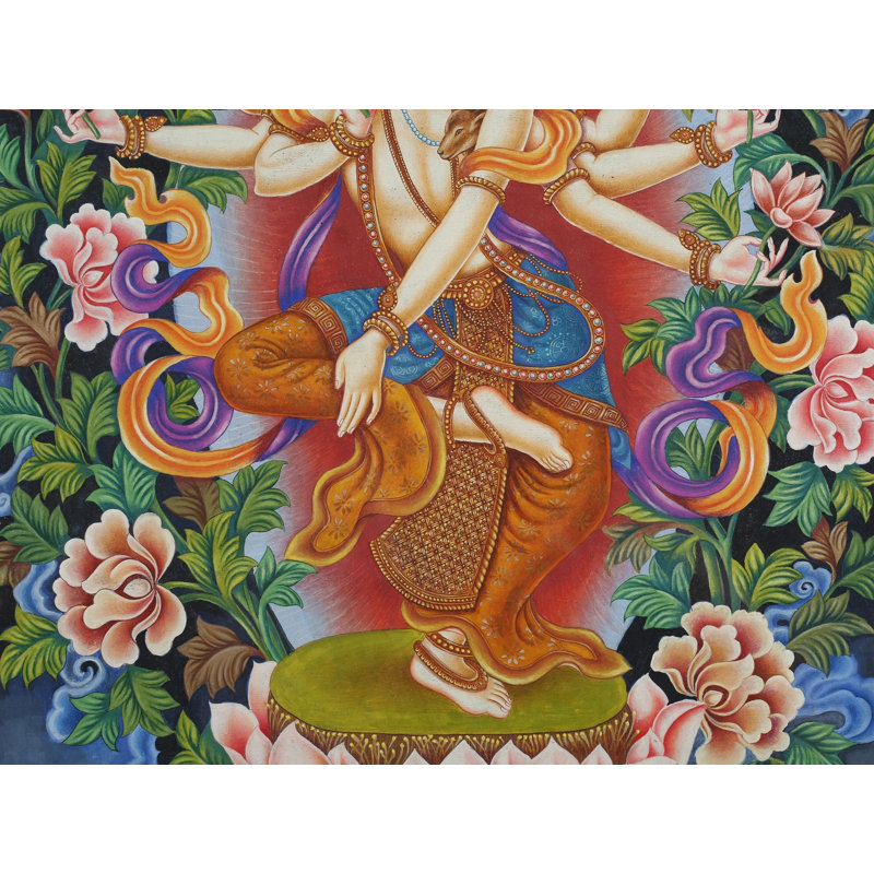 Newari Padma Nrityanath Lokeshvara (Thangka sans brocart)