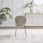 Evita Luxury Velvet and Metal Dining Chairs - Elegant Modern Mid Century Style-404395538