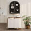 Solid Wood Oval Accent Cabinet-1694448499