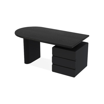 Black Rectangular Manufactured Wood desks