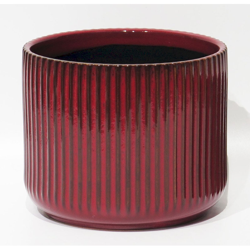 Anah Ceramic Pot Planter, 5.9" H x 6.9" W x 6.9" D, Red