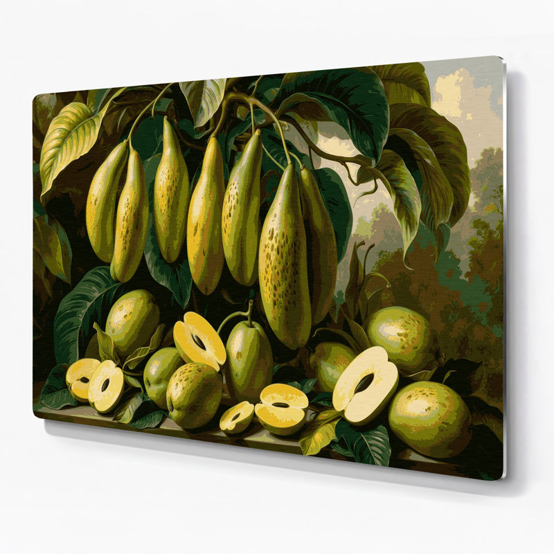 Art mural en métal «Fruit Pawpaw», H 11 po x l 14 po