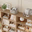Bibliothèque double en bois à 6 niveaux H 74,3 po x l 47,2 po (ensemble de 2)-1222559880