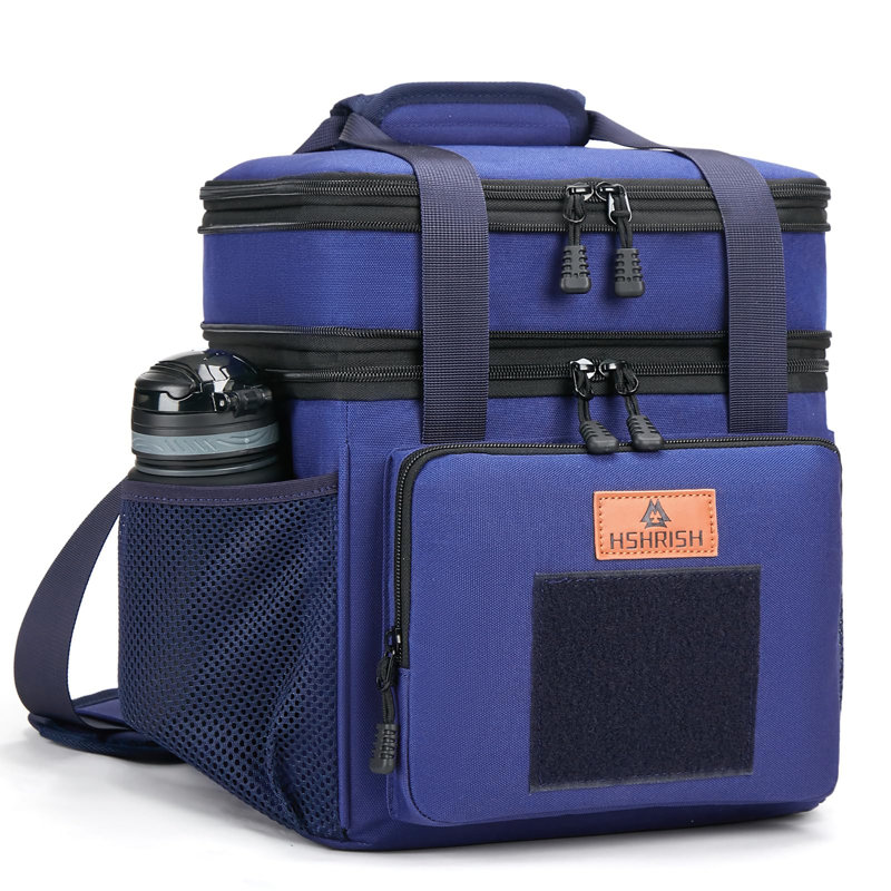Boîte à lunch tactique 16L pour adultes, sac isotherme avec sangle d'épaule, sac à lunch robuste pour le travail, le pique-nique, le camping et les voyages, capacité de 20 canettes