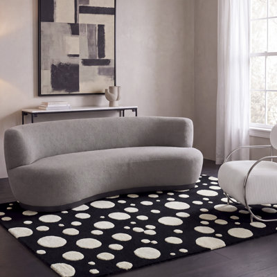 Tapis noir / ivoire Kavika