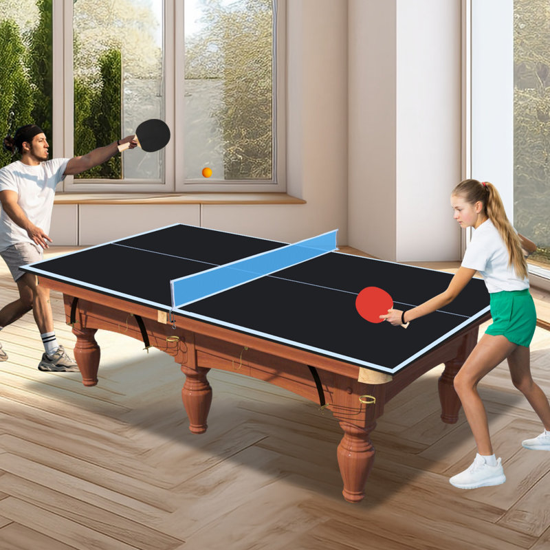 Plateau de tennis de table moyen pliable, Noir, H 0,48 po x l 84 po x P 48 po